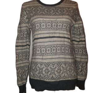 J crew Gray and White size medium with cashmere warm sweater - Christmas Sweater